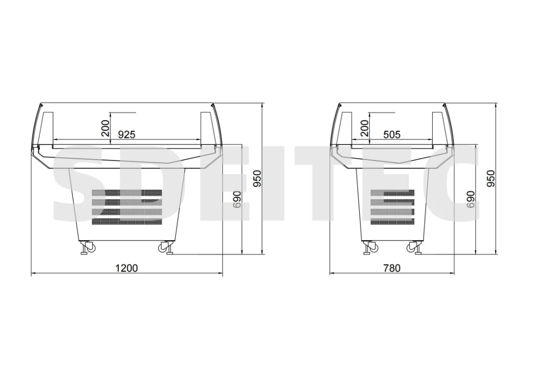 for The Sales of Cooked Food Milk Product Div Plug-in Type Promotion Cabinet Freezer