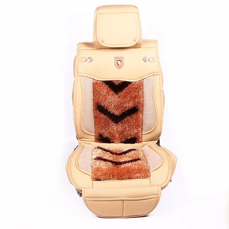 季節に合わせてユニバーサルフィットする高品質のレザーとカーペットのカーシートクッション
